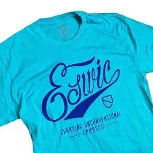 ESWIC T-Shirt Skate Brand Men Size M Blue ‘Charting Unconventional Courses’